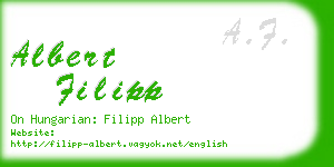 albert filipp business card